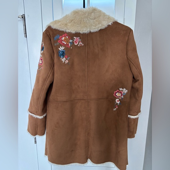 Driftwood Faux Fur and Suede Floral Embroidery Jacket - Picture 2 of 9